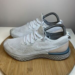 Nike Epic React Flyknit 2 Womens Size 8.5 Running Shoe Gray Sneakers AQ0070-14